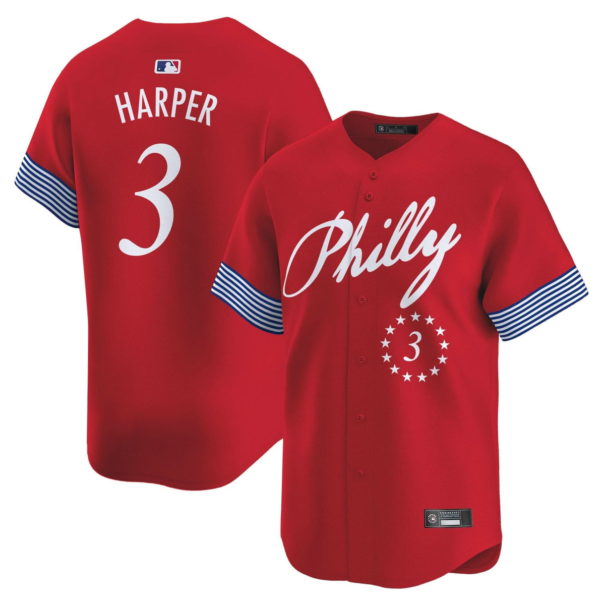 Men's Philadelphia Phillies 2025 Independence Day Vapor Premier Limited Jersey V2 - All Stitched