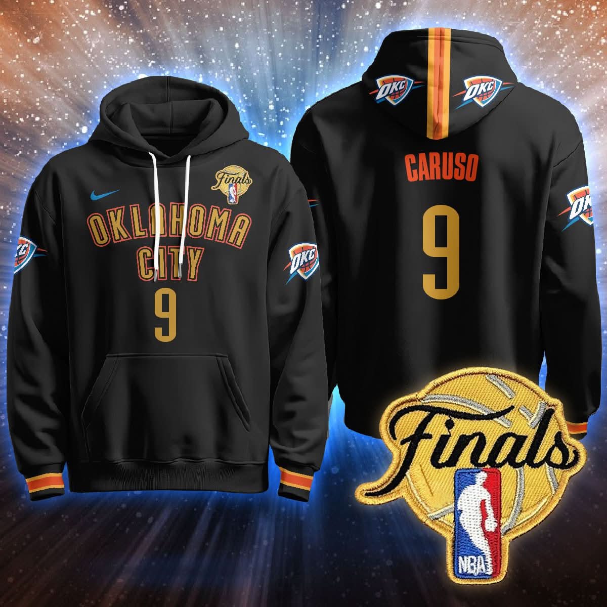 Oklahoma City Thunder Hoodie - Final Patch - All Stitched