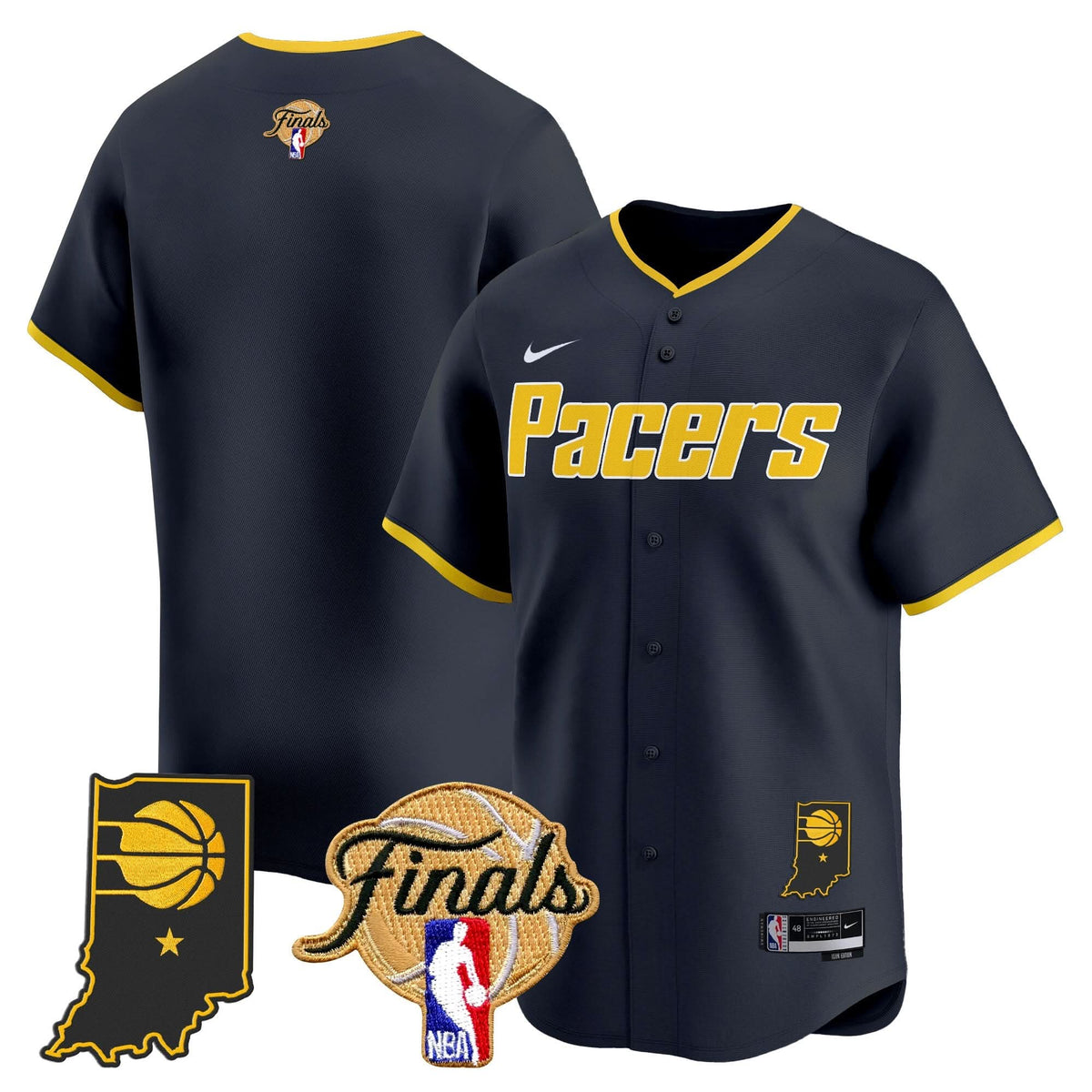 Indiana Pacers 2025 Finals Vapor Baseball Jersey - All Stitched