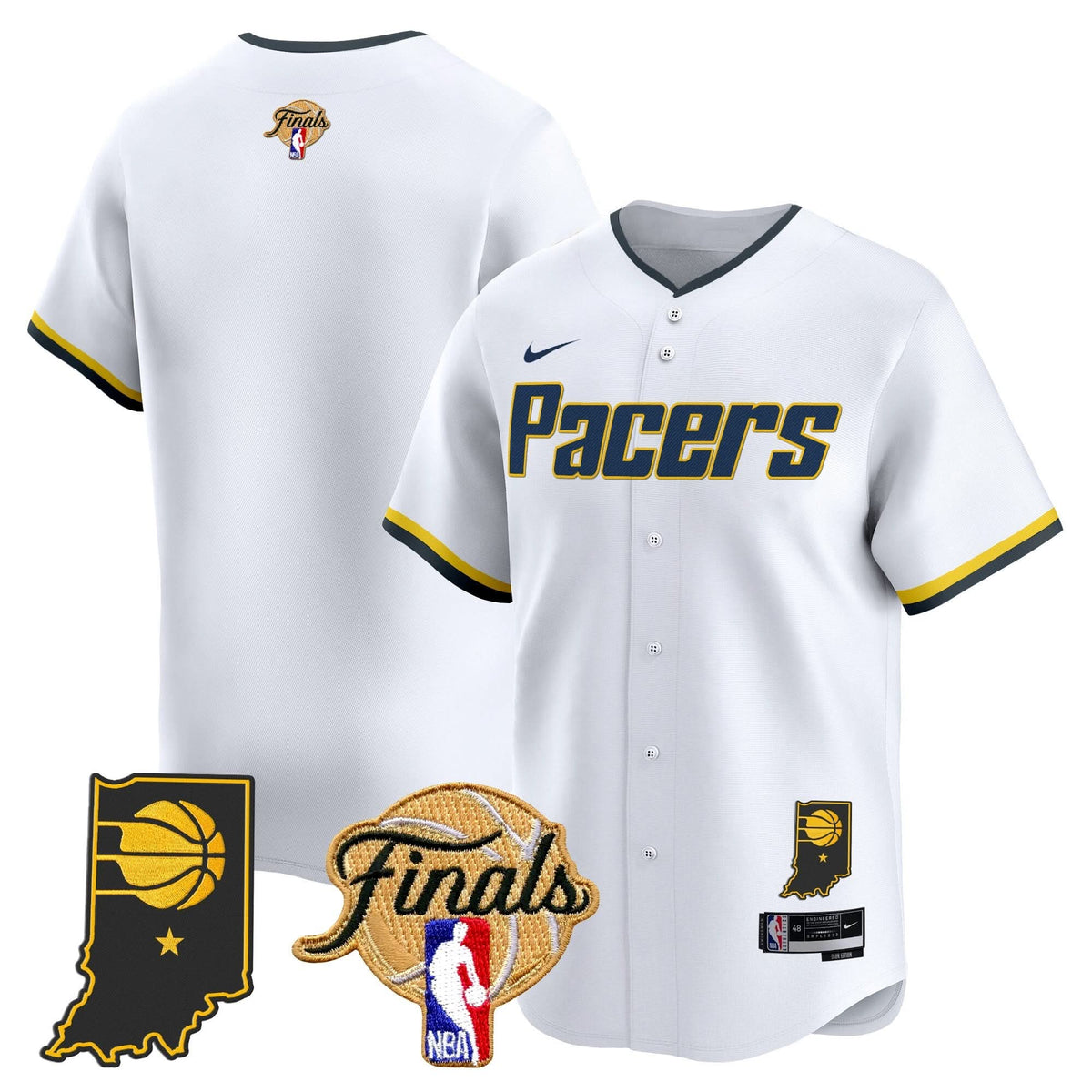 Indiana Pacers 2025 Finals Vapor Baseball Jersey - All Stitched