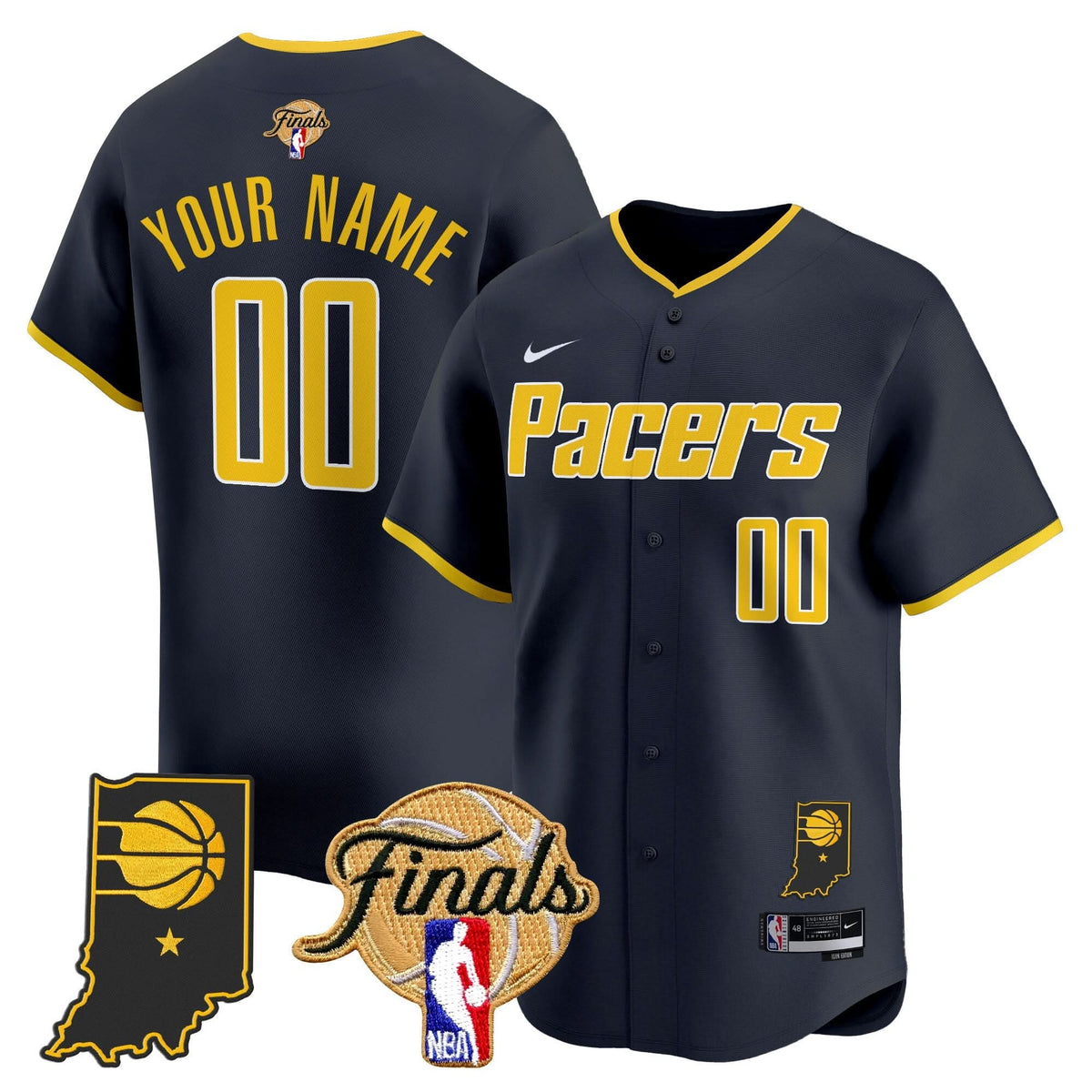 Indiana Pacers 2025 Finals Vapor Baseball Custom Jersey - All Stitched