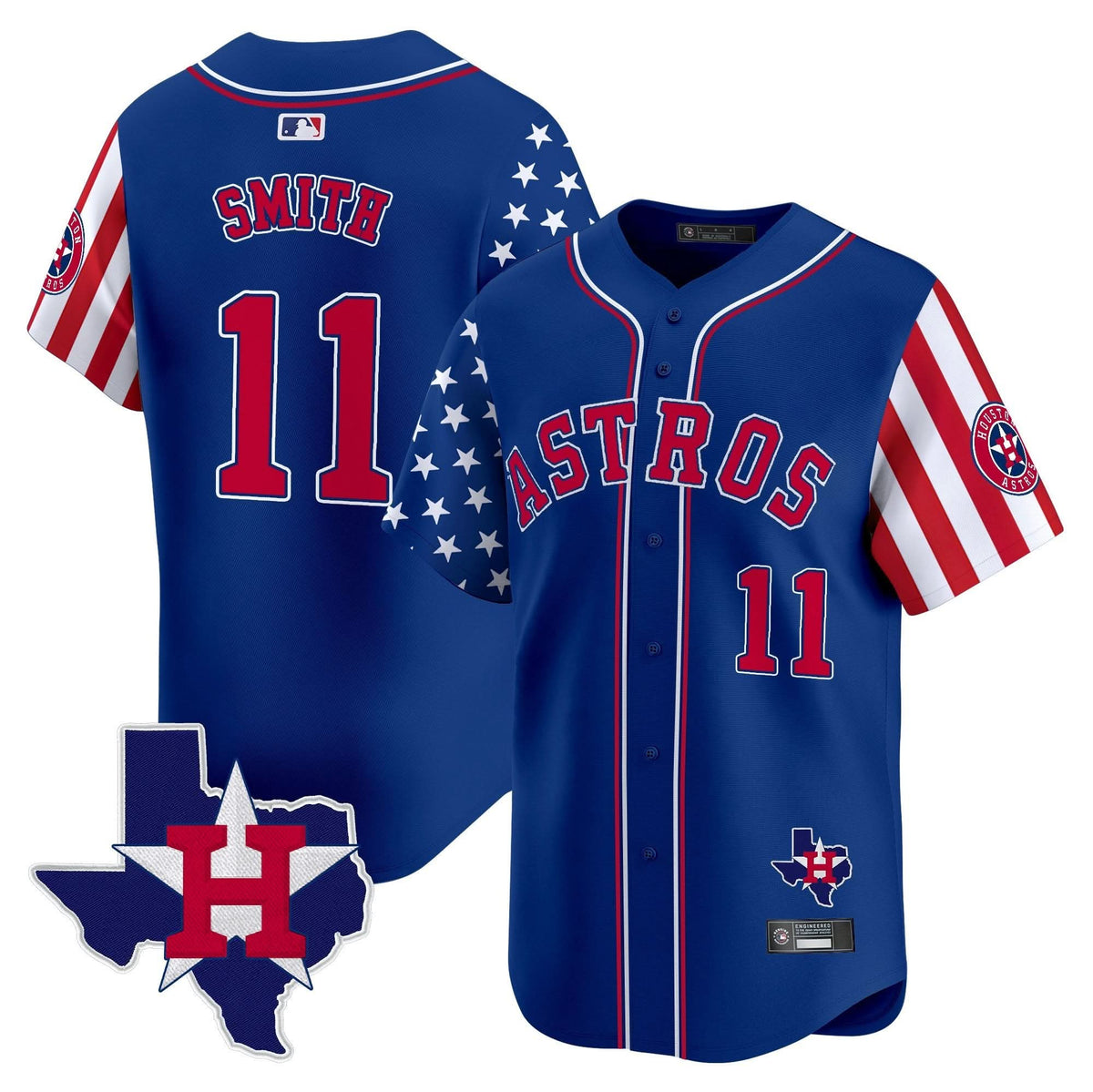 Men's Houston Astros 2025 Independence Day Vapor Premier Limited Jersey - All Stitched