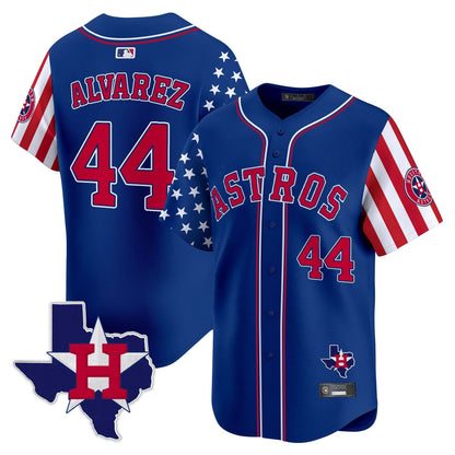 Men's Houston Astros 2025 Independence Day Vapor Premier Limited Jersey - All Stitched