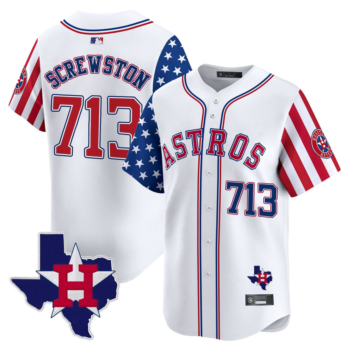 Men's Houston Astros 2025 Independence Day Vapor Premier Limited Jersey - All Stitched