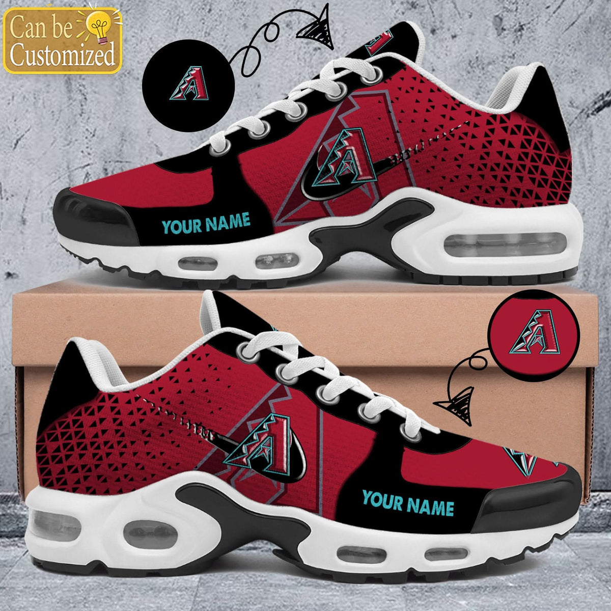 Arizona Diamondbacks Premium A951 Shoes Personalized