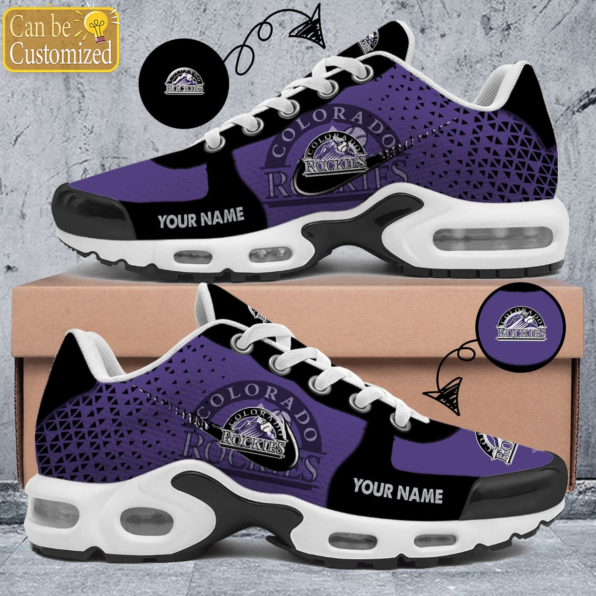 Colorado Rockies Premium A951 Shoes Personalized