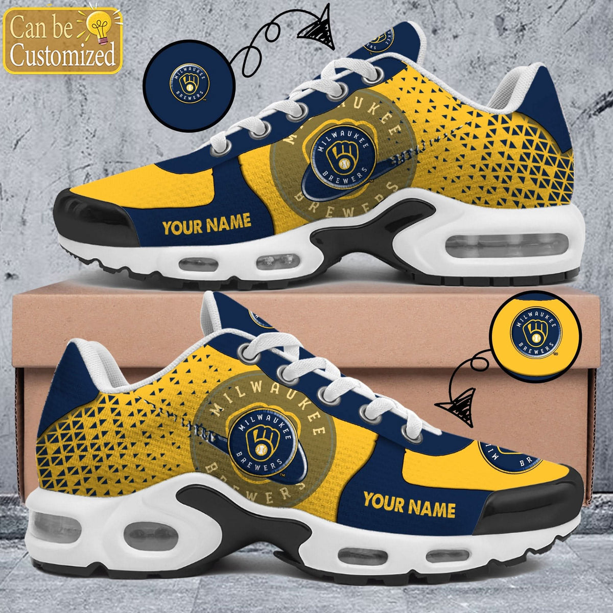 Milwaukee Brewers Premium A951 Shoes Personalized