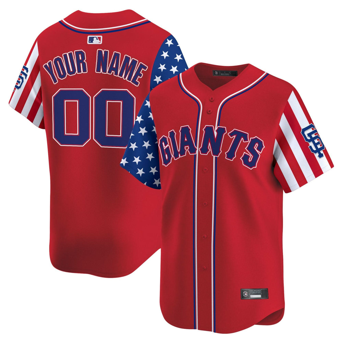 San Francisco Giants 2025 Independence Day Vapor Premier Limited Custom Jersey - All Stitched