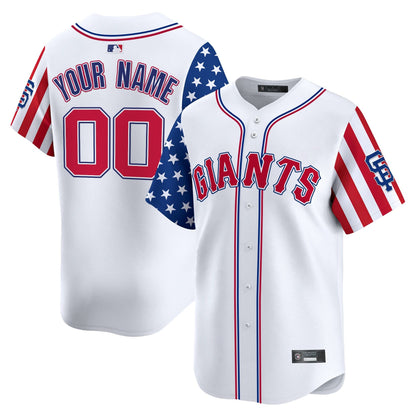 San Francisco Giants 2025 Independence Day Vapor Premier Limited Custom Jersey - All Stitched