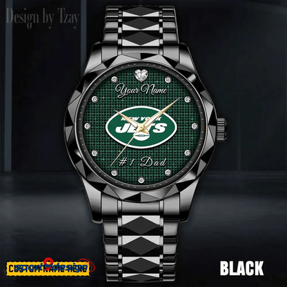 NYJ #1 Dad Luxury Diamond Watch Father's Day Gift