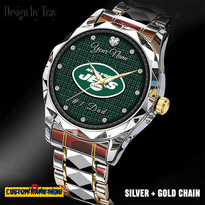 NYJ #1 Dad Luxury Diamond Watch Father's Day Gift