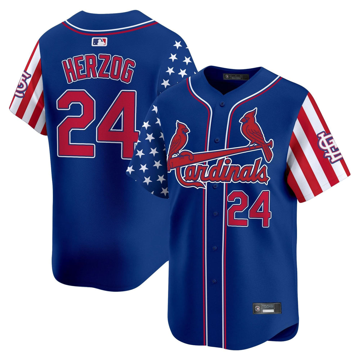 Men's St. Louis Cardinals 2025 Independence Day Vapor Premier Limited Jersey V2 - All Stitched