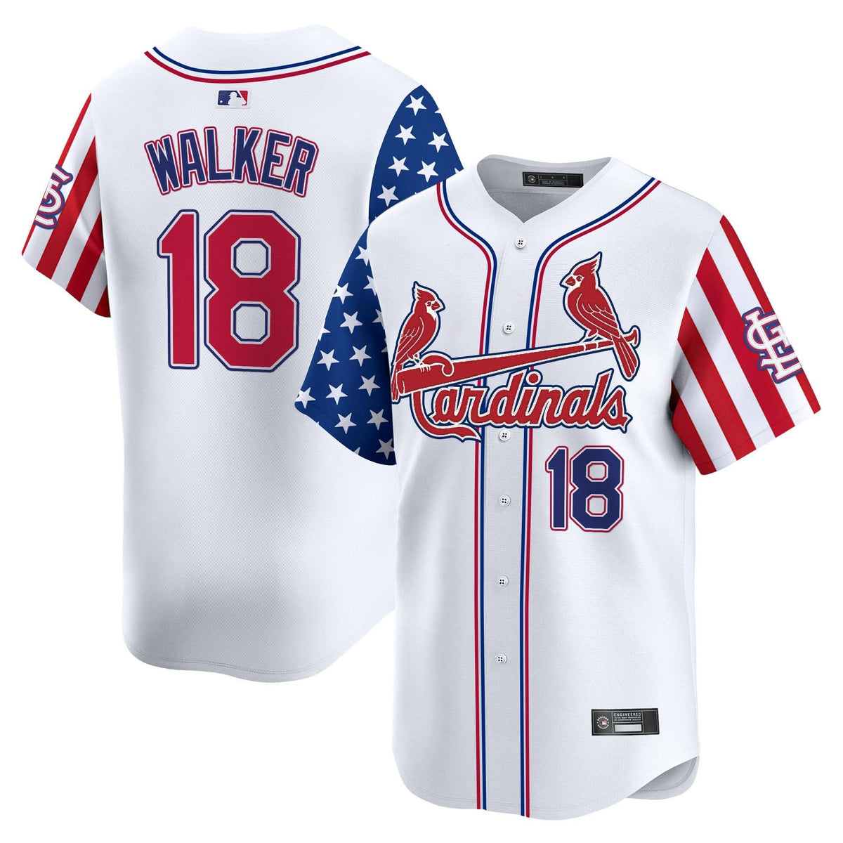 Men's St. Louis Cardinals 2025 Independence Day Vapor Premier Limited Jersey V2 - All Stitched