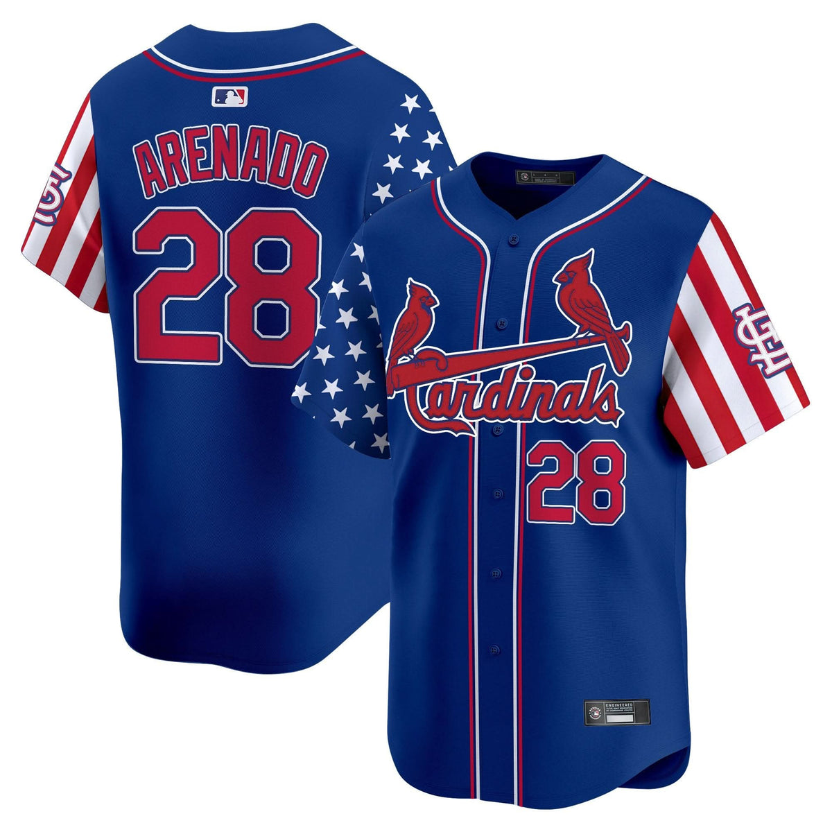 Men's St. Louis Cardinals 2025 Independence Day Vapor Premier Limited Jersey V2 - All Stitched