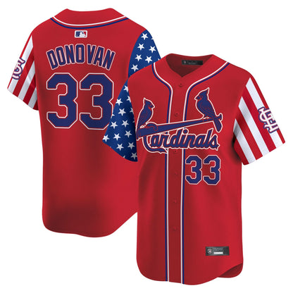 Men's St. Louis Cardinals 2025 Independence Day Vapor Premier Limited Jersey V2 - All Stitched