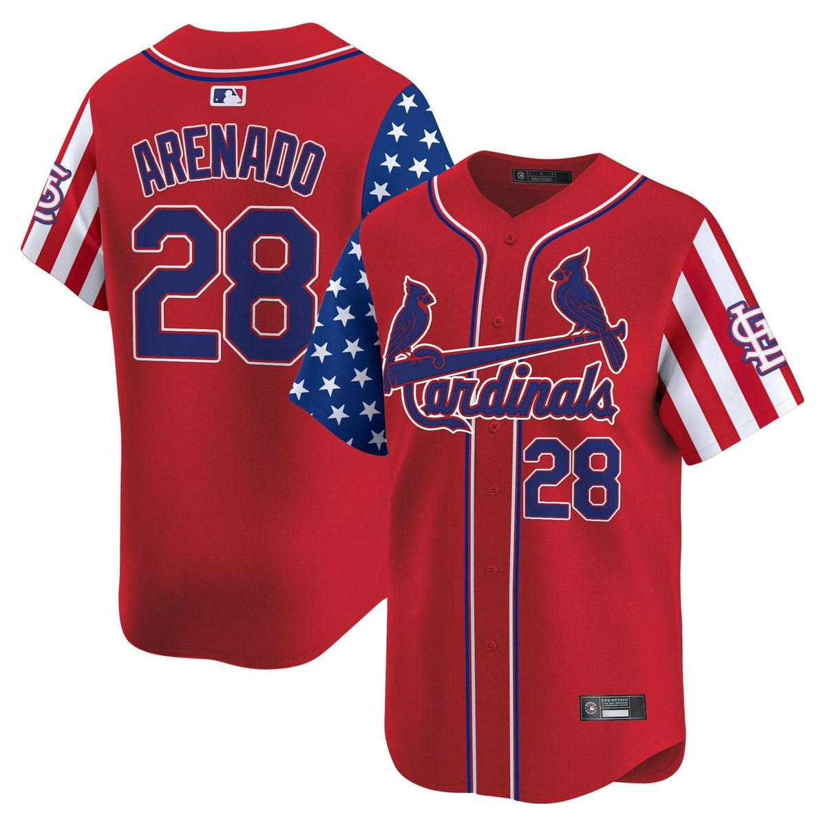 Men's St. Louis Cardinals 2025 Independence Day Vapor Premier Limited Jersey V2 - All Stitched
