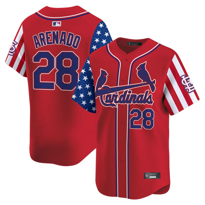 Men's St. Louis Cardinals 2025 Independence Day Vapor Premier Limited Jersey V2 - All Stitched