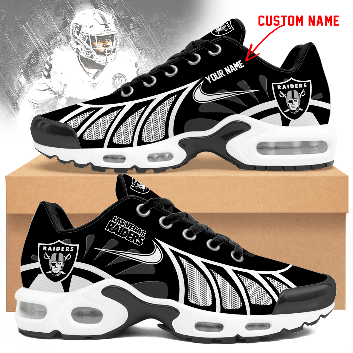 Las Vegas Raiders | Personalized Air Max Shoes Limited Edition TD 050625