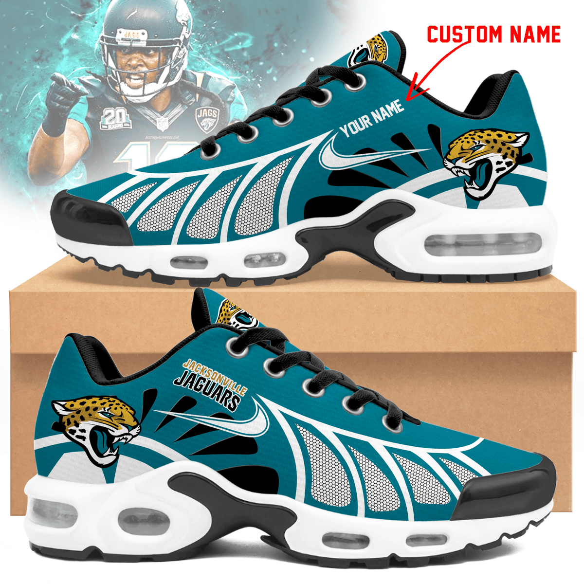 Jacksonville Jaguars | Personalized Air Max Shoes Limited Edition TD 050625
