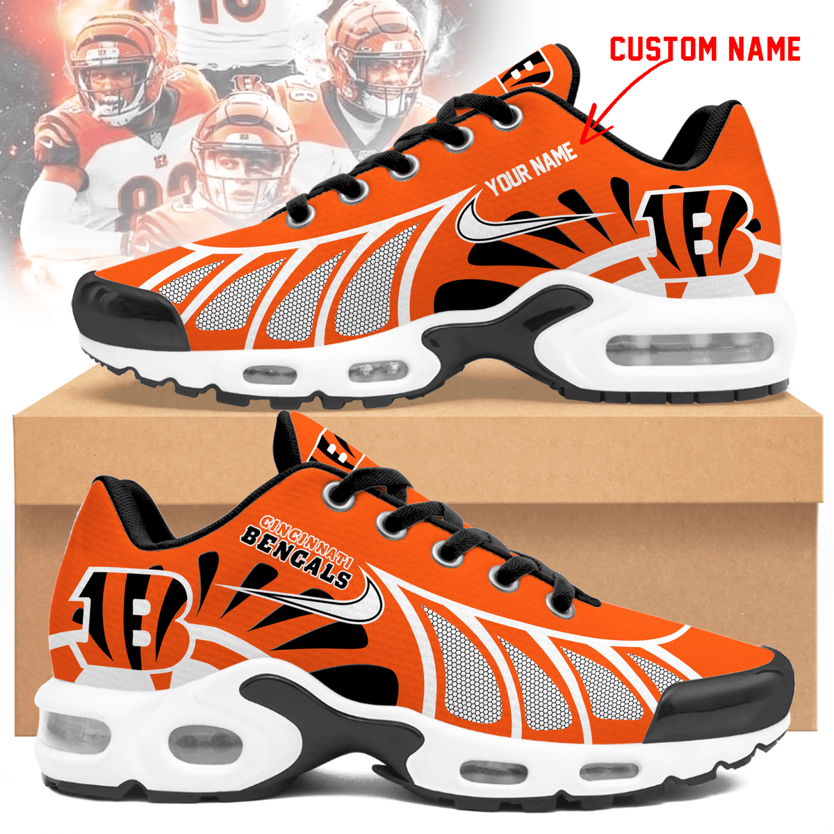 Cincinnati Bengals | Personalized Air Max Shoes Limited Edition TD 050625