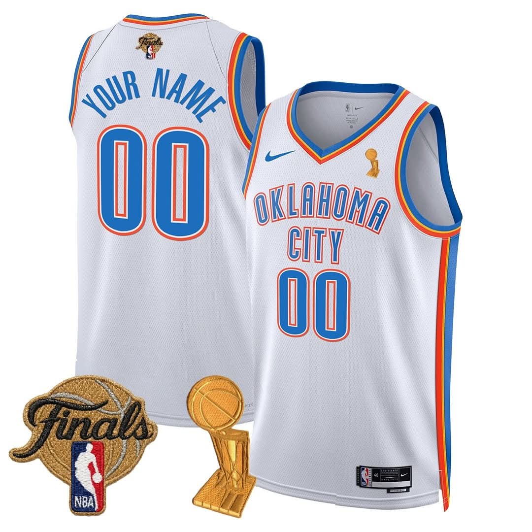 Men's OKC Thunder 24/25 Jersey - Trophy + Final Patch