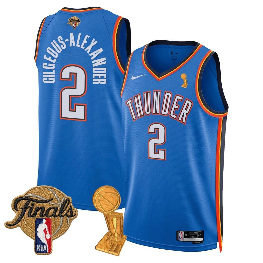 Men's OKC Thunder 24/25 Jersey - Trophy + Final Patch