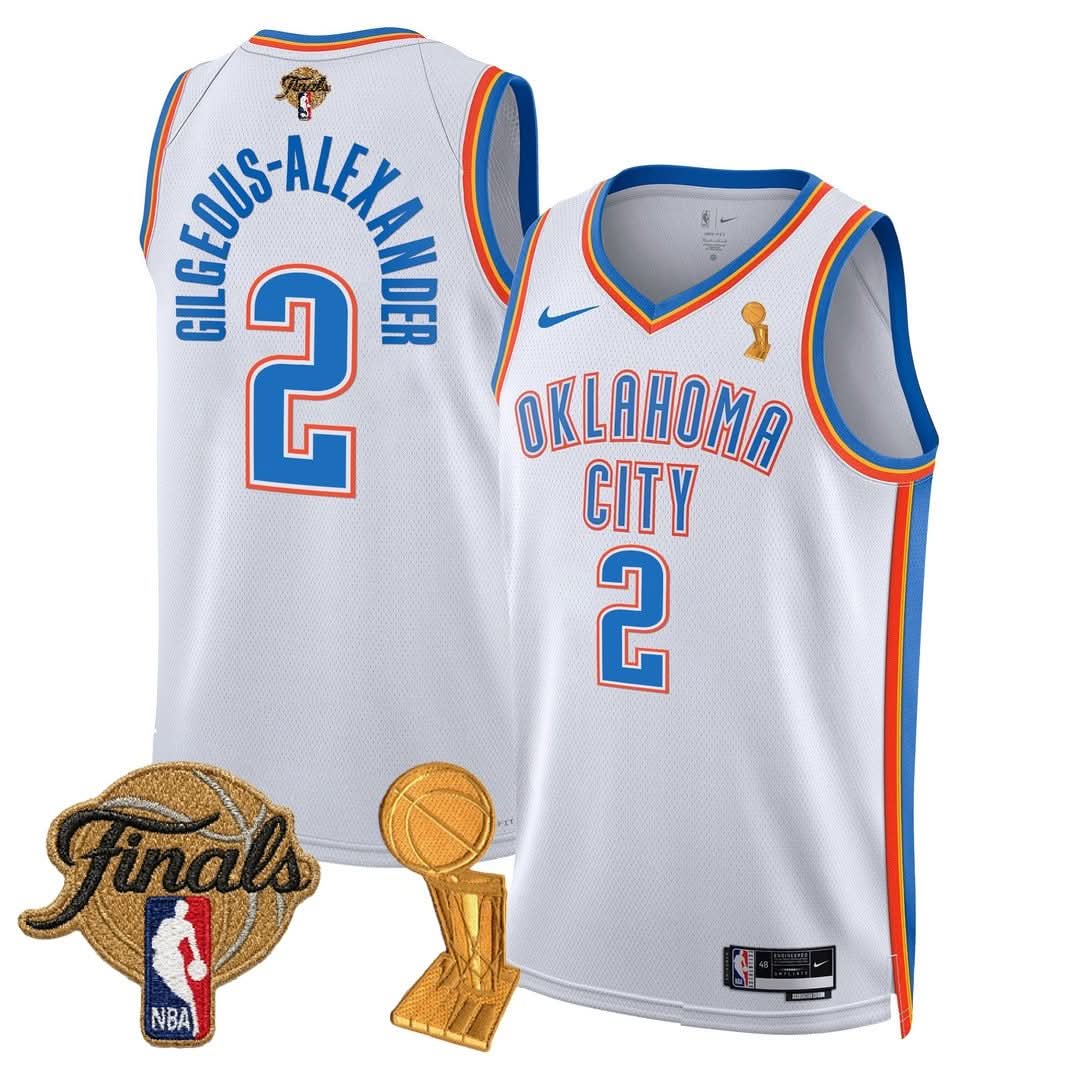 Men's OKC Thunder 24/25 Jersey - Trophy + Final Patch
