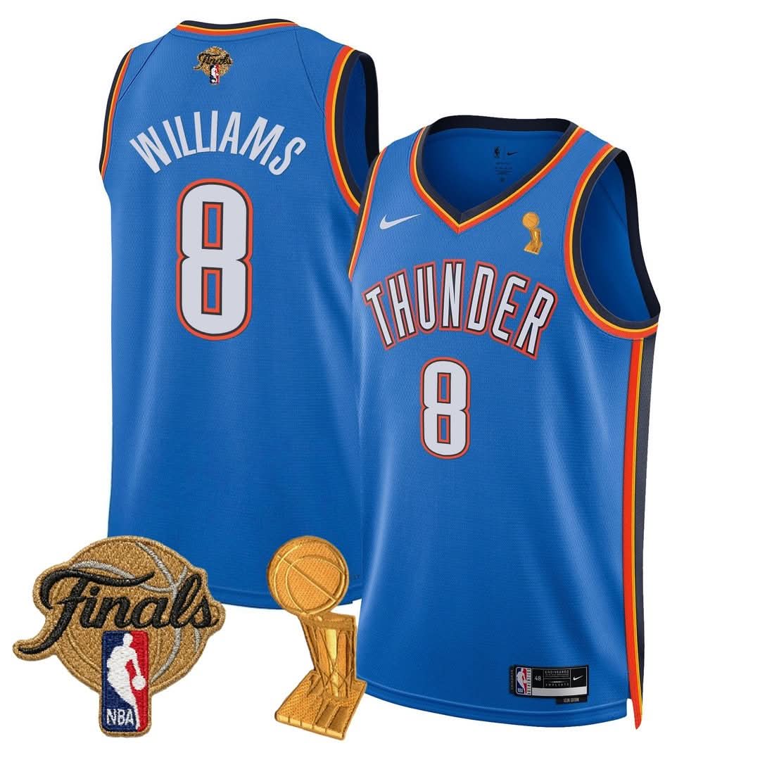 Men's OKC Thunder 24/25 Jersey - Trophy + Final Patch