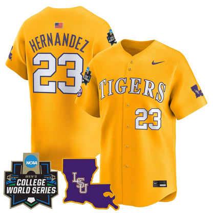 Men's LSU Tigers 2025 World Series Vapor Premier Limited Jersey - All Stitched