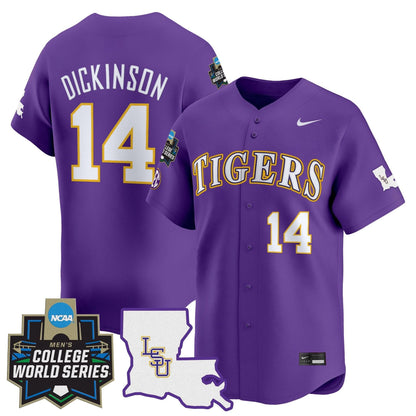 Men's LSU Tigers 2025 World Series Vapor Premier Limited Jersey - All Stitched