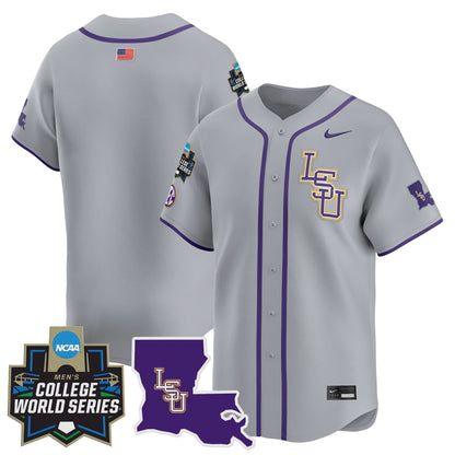 Men's LSU Tigers 2025 World Series Vapor Premier Limited Jersey - All Stitched