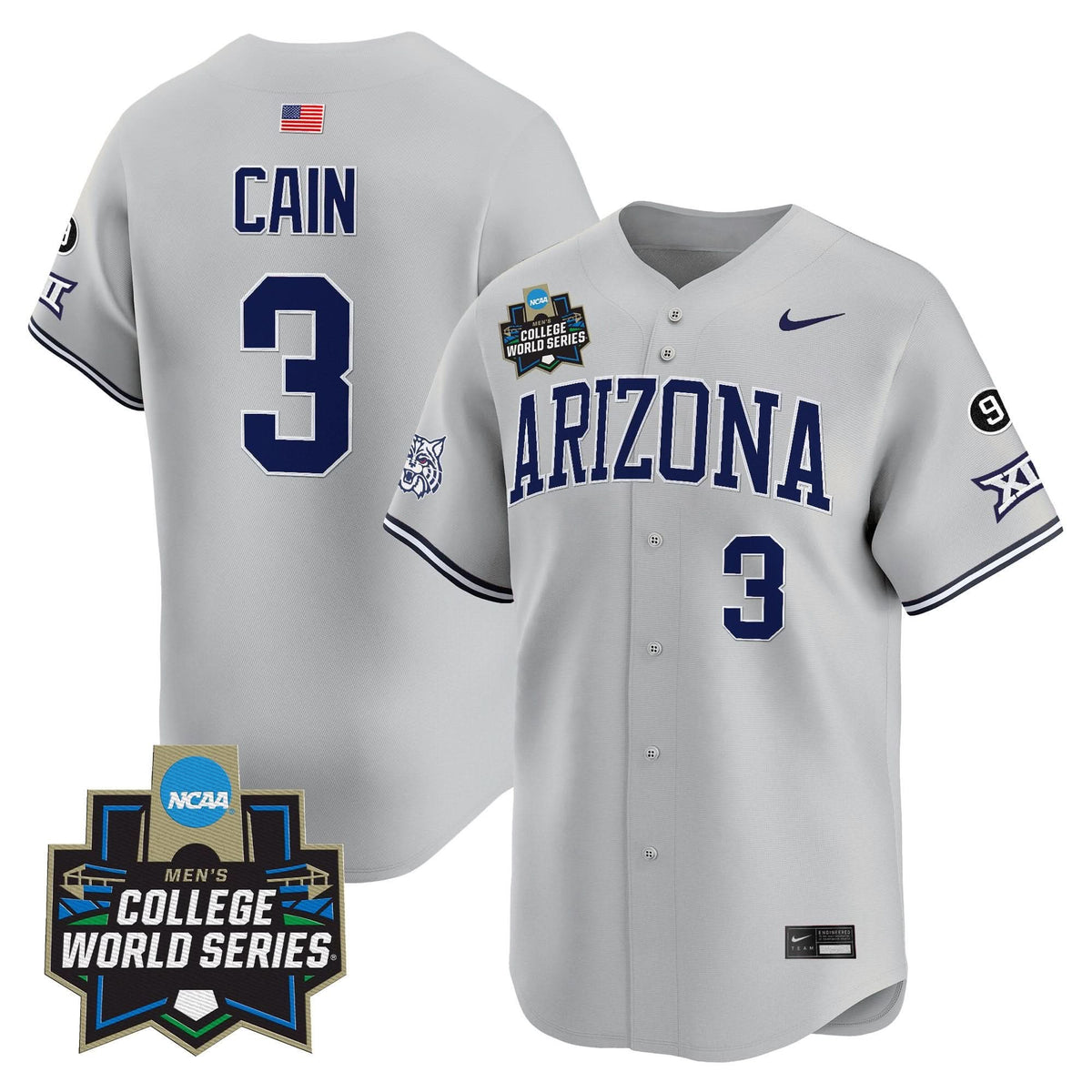 Men's Arizona Wildcats 2025 World Series Vapor Premier Limited Jersey - All Stitched