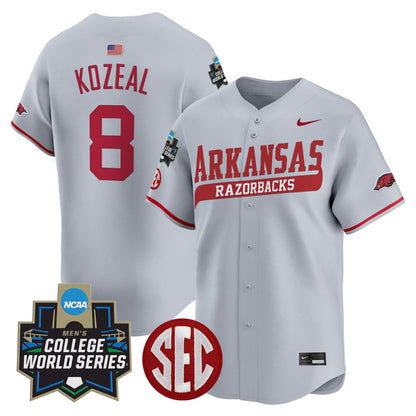 Men's Arkansas Razorbacks 2025 World Series Vapor Premier Limited Jersey - All Stitched