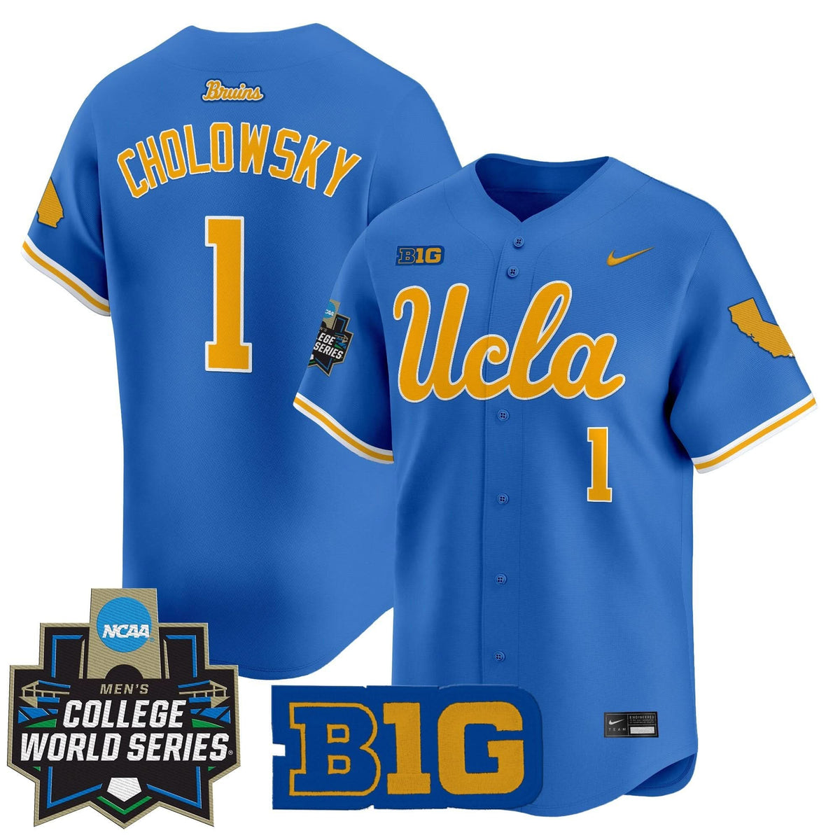 Men's UCLA Bruins 2025 World Series Vapor Premier Limited Jersey - All Stitched