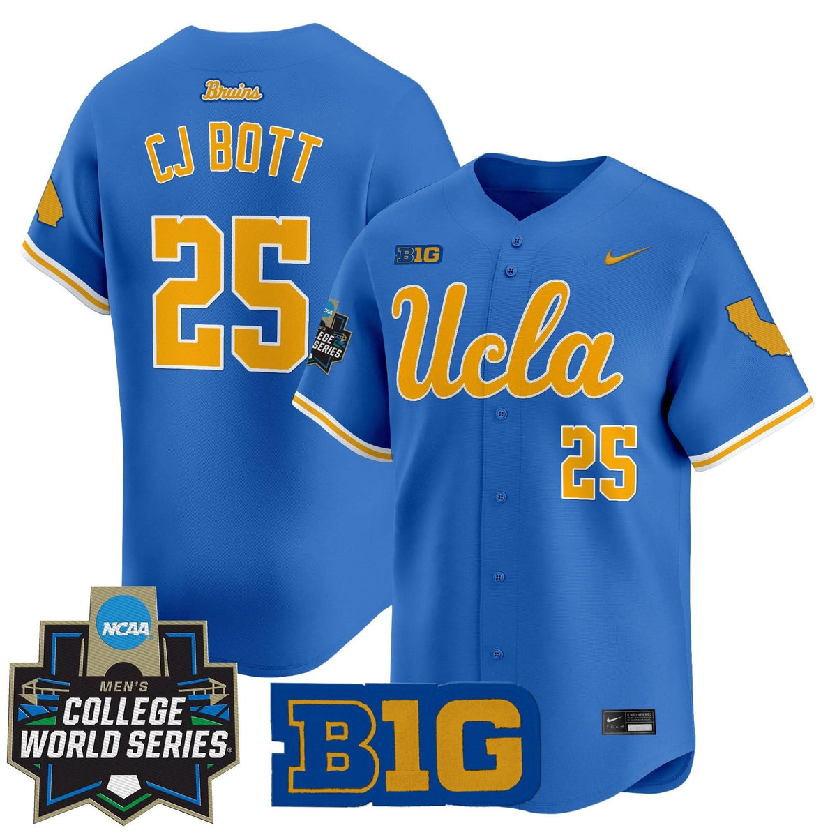 Men's UCLA Bruins 2025 World Series Vapor Premier Limited Jersey - All Stitched