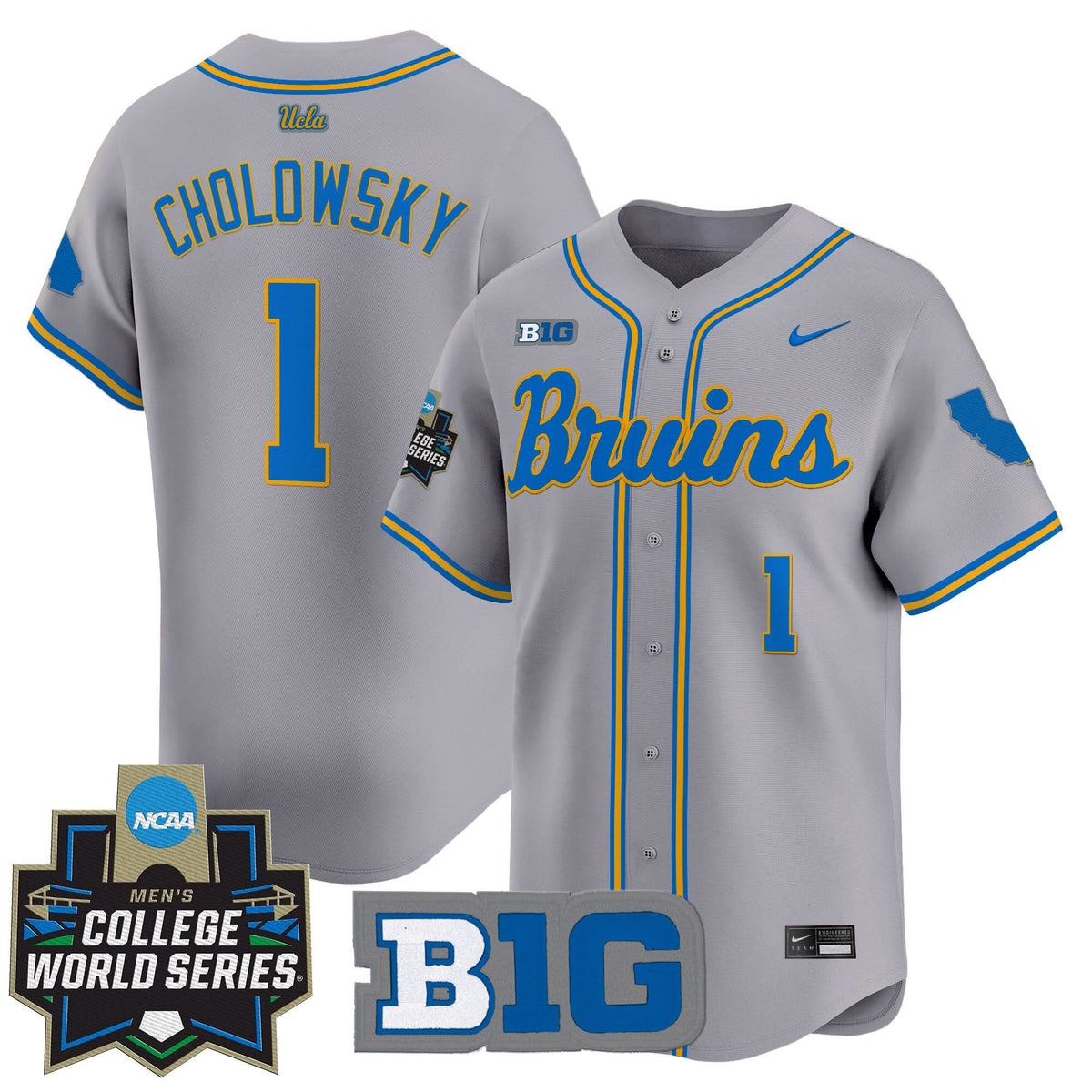 Men's UCLA Bruins 2025 World Series Vapor Premier Limited Jersey - All Stitched