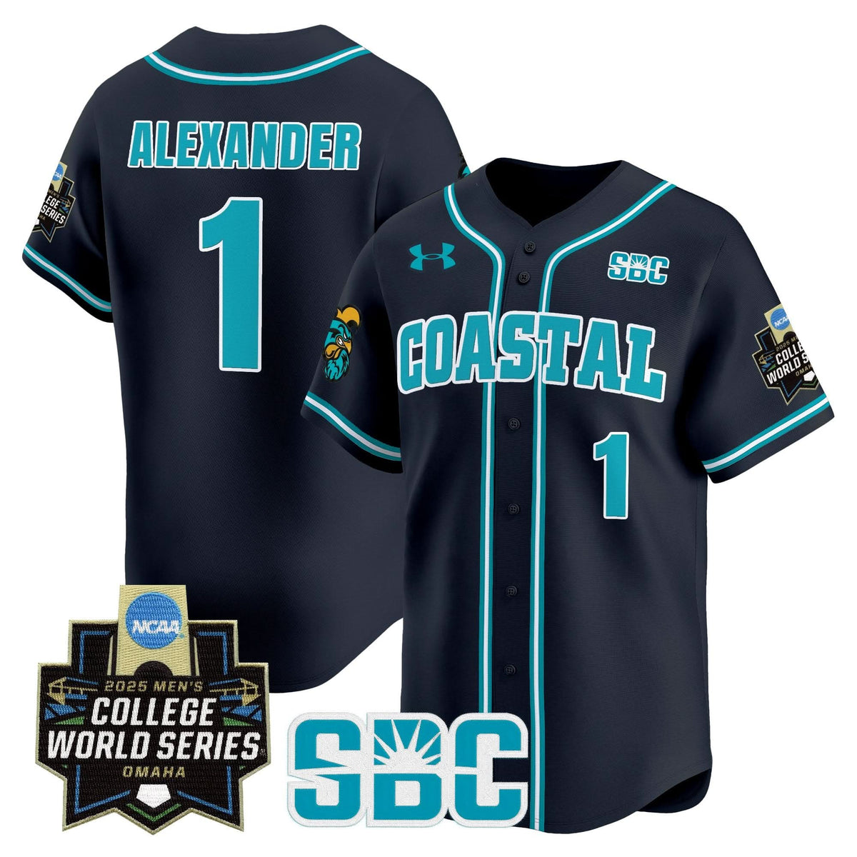 Men's Coastal Carolina Chanticleers 2025 World Series Vapor Premier Limited Jersey - All Stitched