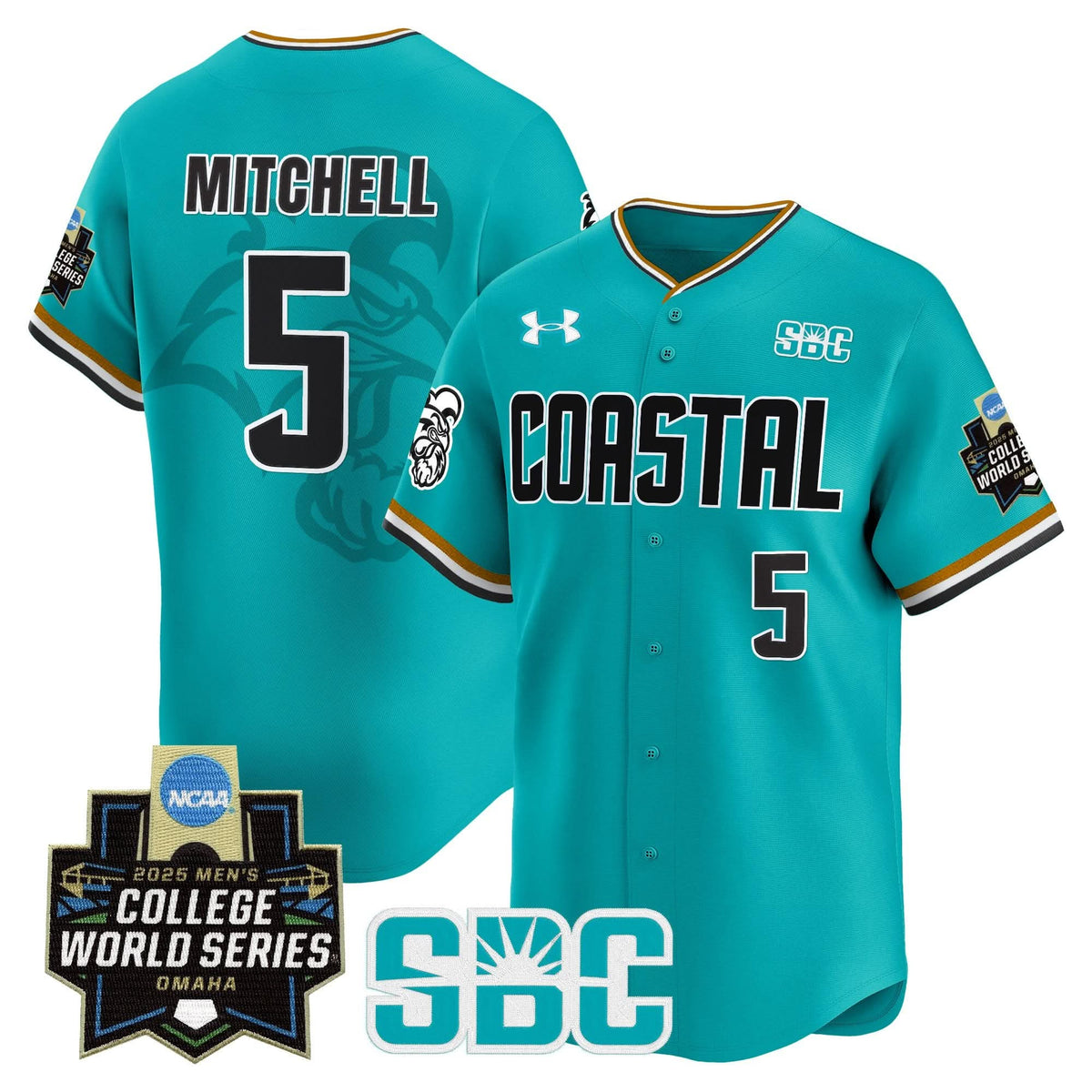 Men's Coastal Carolina Chanticleers 2025 World Series Vapor Premier Limited Jersey - All Stitched