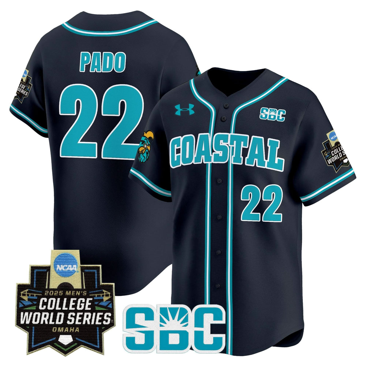 Men's Coastal Carolina Chanticleers 2025 World Series Vapor Premier Limited Jersey - All Stitched