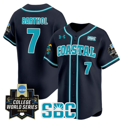 Men's Coastal Carolina Chanticleers 2025 World Series Vapor Premier Limited Jersey - All Stitched