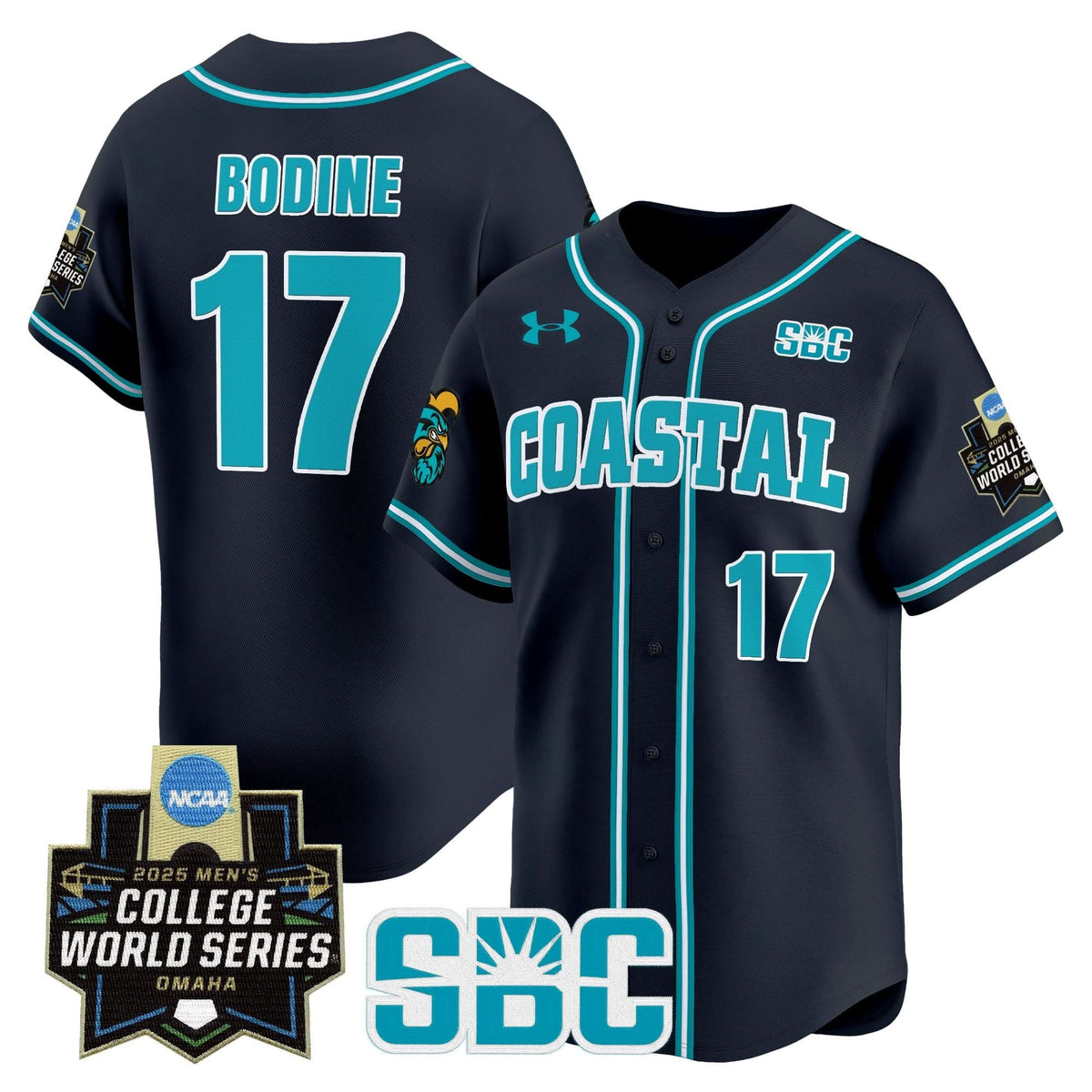 Men's Coastal Carolina Chanticleers 2025 World Series Vapor Premier Limited Jersey - All Stitched