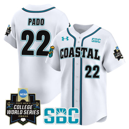 Men's Coastal Carolina Chanticleers 2025 World Series Vapor Premier Limited Jersey - All Stitched
