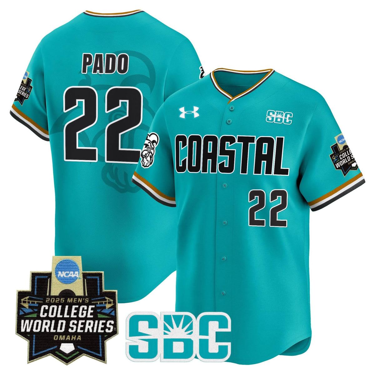 Men's Coastal Carolina Chanticleers 2025 World Series Vapor Premier Limited Jersey - All Stitched