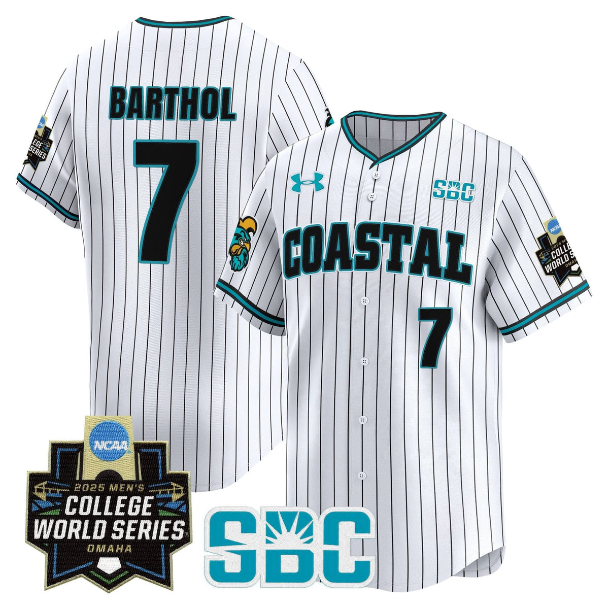 Men's Coastal Carolina Chanticleers 2025 World Series Vapor Premier Limited Jersey - All Stitched