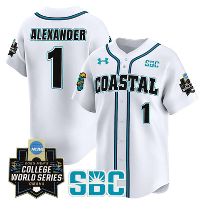 Men's Coastal Carolina Chanticleers 2025 World Series Vapor Premier Limited Jersey - All Stitched