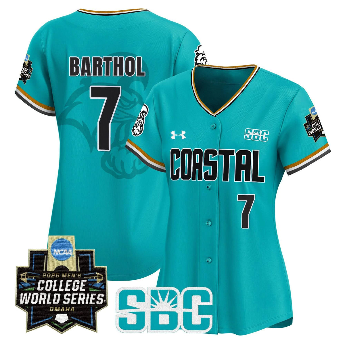 Women's Coastal Carolina Chanticleers 2025 World Series Vapor Premier Limited Jersey - All Stitched