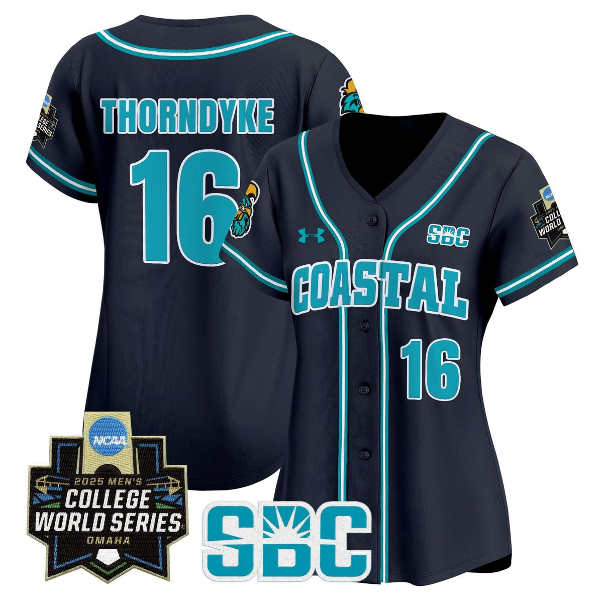Women's Coastal Carolina Chanticleers 2025 World Series Vapor Premier Limited Jersey - All Stitched