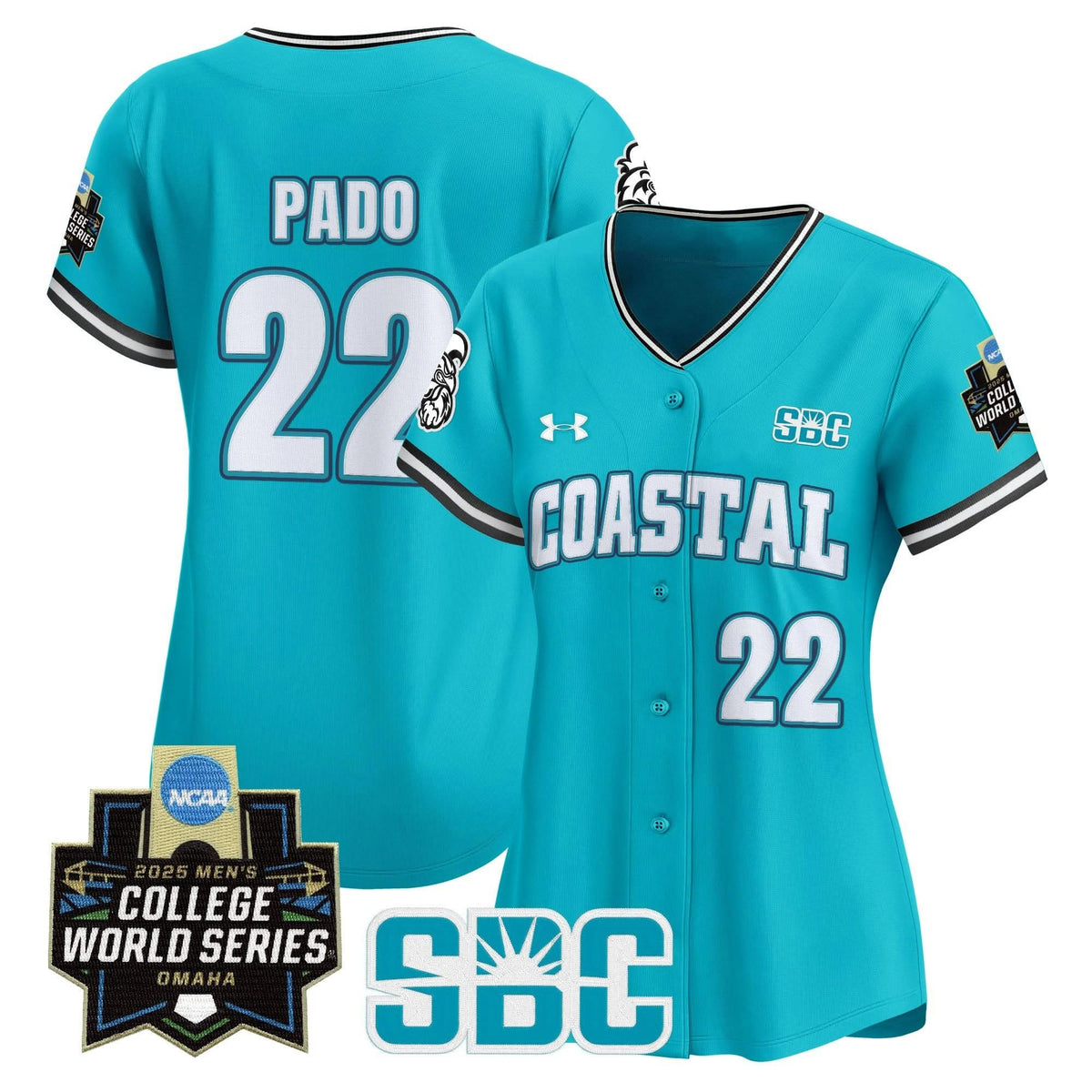 Women's Coastal Carolina Chanticleers 2025 World Series Vapor Premier Limited Jersey - All Stitched