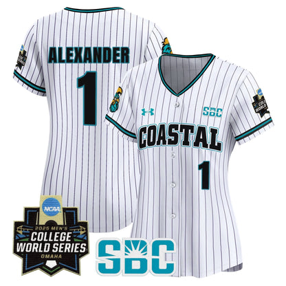 Women's Coastal Carolina Chanticleers 2025 World Series Vapor Premier Limited Jersey - All Stitched