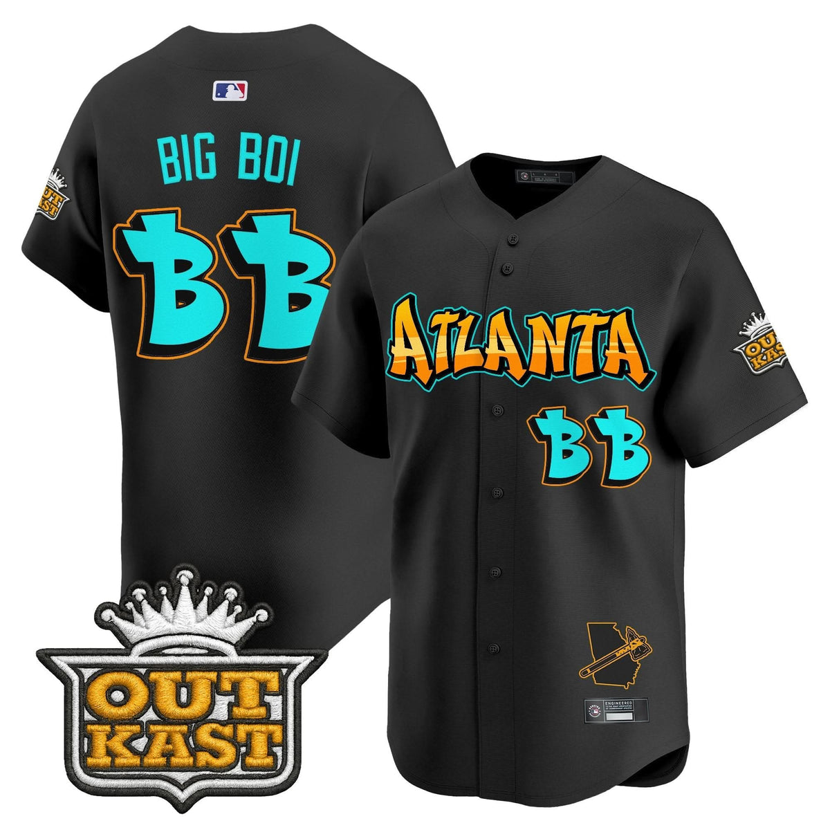 Men's Atlanta Braves 'Graffiti A-Town Edition' Vapor Premier Limited Jersey - All Stitched
